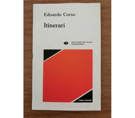 Itinerari - E. Corso - Cultura Duemila - 1993 - AR