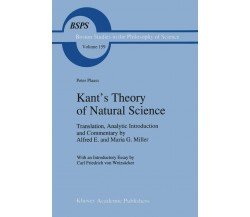 Kant's Theory of Natural Science - Peter Plaass - Springer, 2012