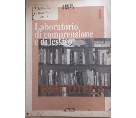 Laboratorio di comprensione e di lessico 1 di Aa.vv., 1994, Lattes