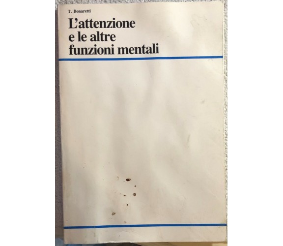 L’attenzione e le altre funzioni mentali di T. Bonaretti,  1983,  Laboratorio Gu