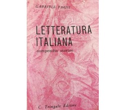 Letteratura Italiana	 di Parisi,  1982,  Tringale Editore