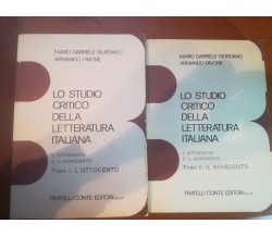 Lo studio critico della letteratura italiana 2 tomi - AA.VV. - Conte - 1974 - M