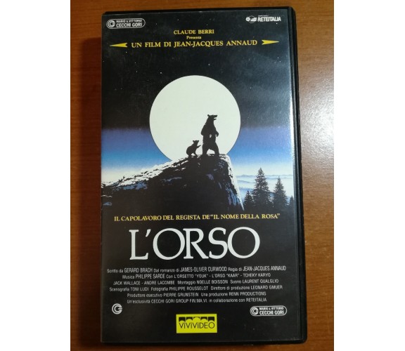 L'orso (VHS)  - Claude Berri - Vivivideo - 1987 - M