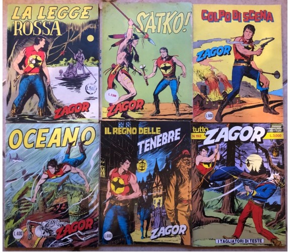 Lotto 6 fumetti Zagor di Aa.vv., Editoriale Cepim