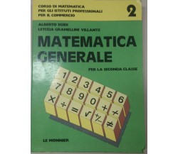 MATEMATICA GENERALE - A. EGIDI / L. G. VILLANTE - LE MONNIER - 1986 - M