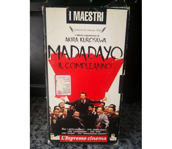 Madadayo il compleanno -Vhs- 1993 - L'Espresso cinema -F