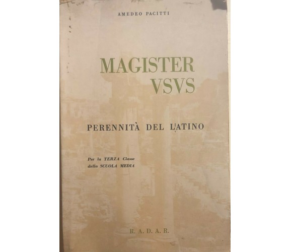 Magister vsvs di Amedeo Pacitti, 1965, Radar