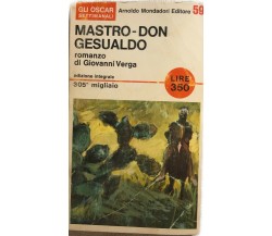 Mastro-Don Gesualdo di Giovanni Verga,  1966,  Arnoldo Mondadori Editore