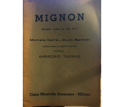 Mignon di Aa.vv., 1936, Casa Musicale Sonzogno Milano