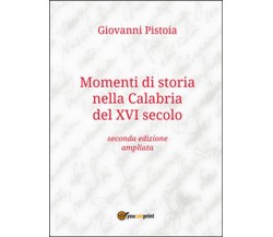 Momenti di storia nella Calabria del XVI secolo	 di Giovanni Pistoia,  2016