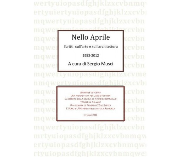 Nello Aprile, scritti di arte e architettura 1953-2012 (Segio Musci, 2017)- ER