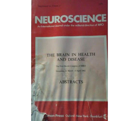 Neuroscience - Aa. Vv. - 1982 - Abstracts - lo