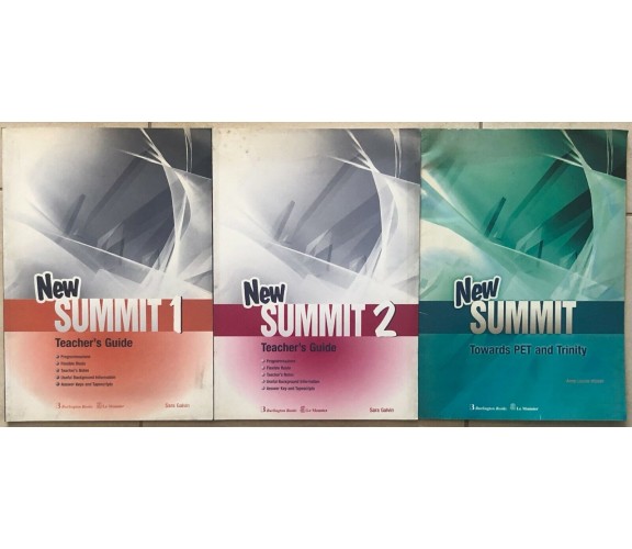 New Summit 1-2 Teacher’s Guide+Towards PET and Trinity di Sara Galvin,  2006,  L