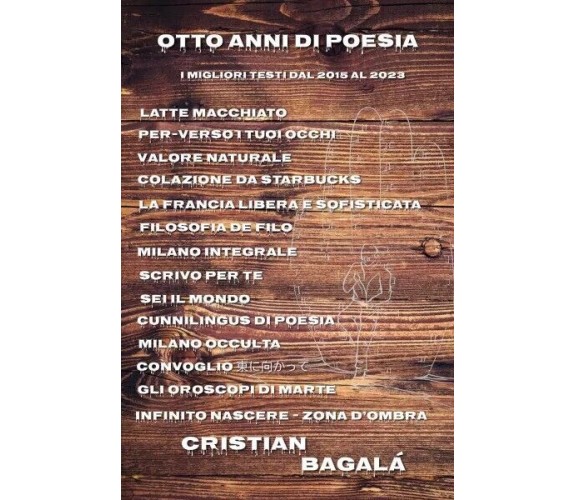 Otto anni di poesia. I migliori testi dal 2015 al 2023 di Cristian Bagala, 202