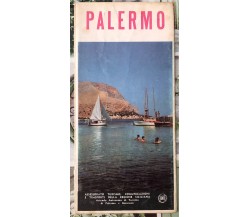 Palermo mappa e guida in inglese Tourist map guide anni ’60 di Assessorato Turi