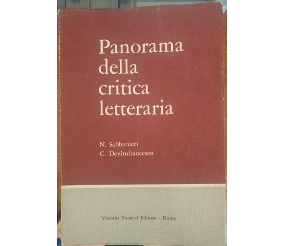 Panorama della critica letteraria - N. Sabbatucci, C. Devitofrancesco, 1966 - S