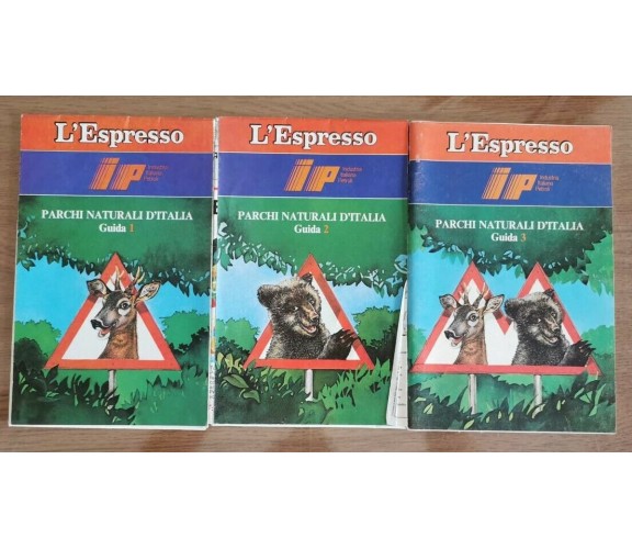 Parchi naturali d'Italia guida 1, 2 e 3 - L'Espresso - 1983 - AR