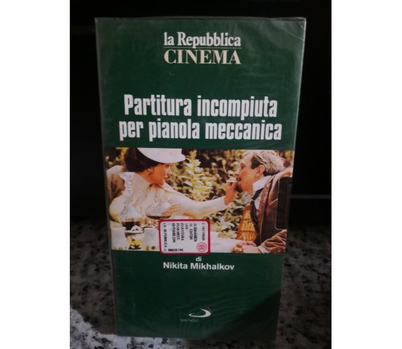 Partitura incompiuta per pianola meccanica - vhs - 1987 - La repubblica -F