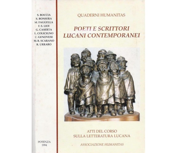 Poeti e scrittori lucani contemporanei - Atti del corso sulla letteratura lucana