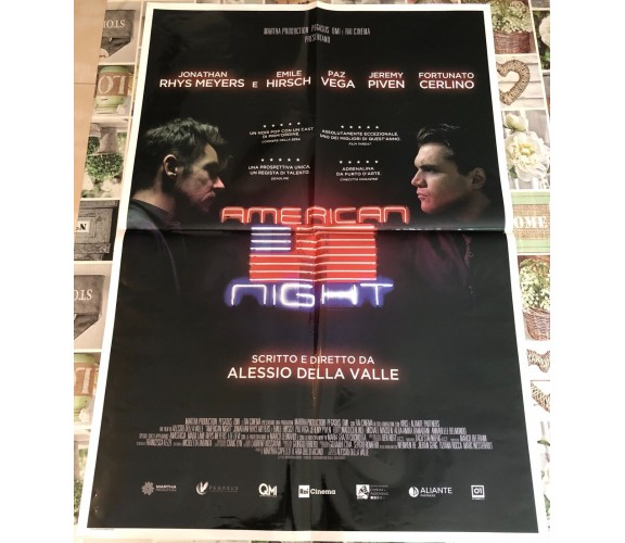 Poster locandina American night 100x70 cm ORIGINALE da cinema 2021 di Alessio De