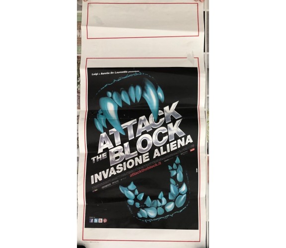 Poster locandina Attack the Block - Invasione aliena 33x70 cm ORIGINALE da cinem