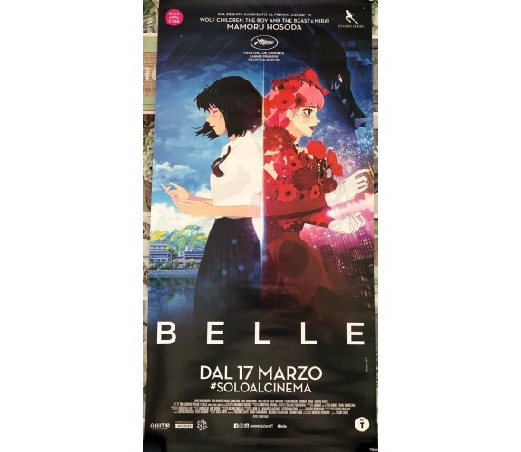 Poster locandina Belle 33x70 cm ORIGINALE da cinema 2021 di Mamoru Hosoda