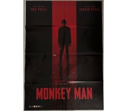 Poster locandina Monkey Man 100x140 ORIGINALE da cinema di Dev Patel, 2024, U