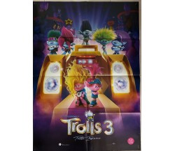 Poster locandina Trolls 3 - Tutti insieme 100x140 ORIGINALE da cinema di Walt Di