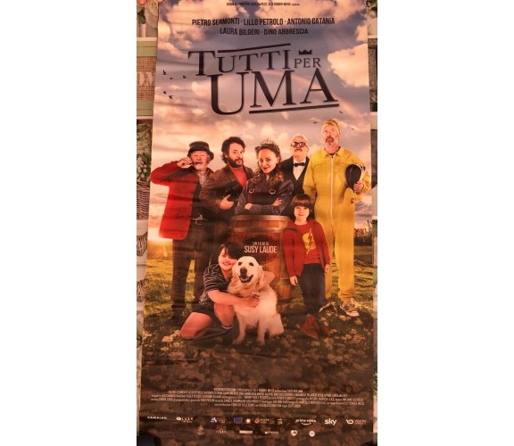 Poster locandina Tutti per Uma 33x70 cm ORIGINALE da cinema 2021 di Susy Laude