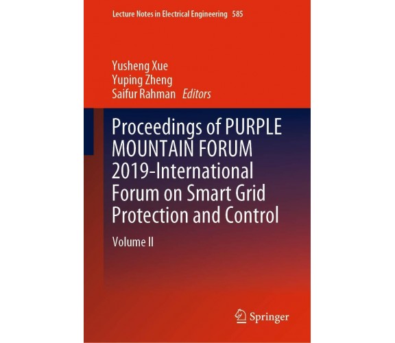 Proceedings of Purple Mountain Form 2019-international Forum on Smart Grid-2019