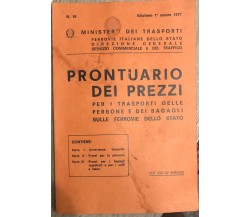 Prontuario dei prezzi per i trasporti delle persone e dei bagagli sulle Ferrovie