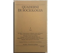 Quaderni di sociologia 1 di Aa.vv.,  1982,  Einaudi