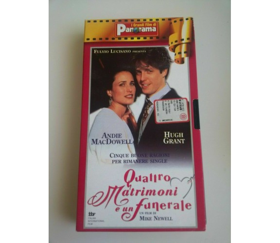 Quattro Matrimoni E Un Funerale- Vhs- 1993 - Panorama - F