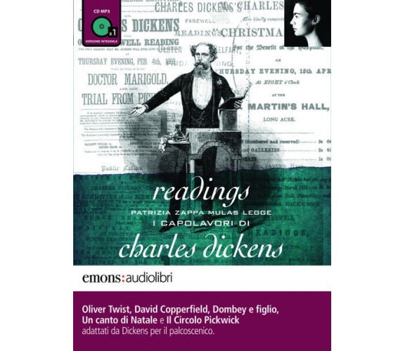 READINGS. I CAPOLAVORI di CHARLES DICKENS - Audiolibro -Emons, 2012