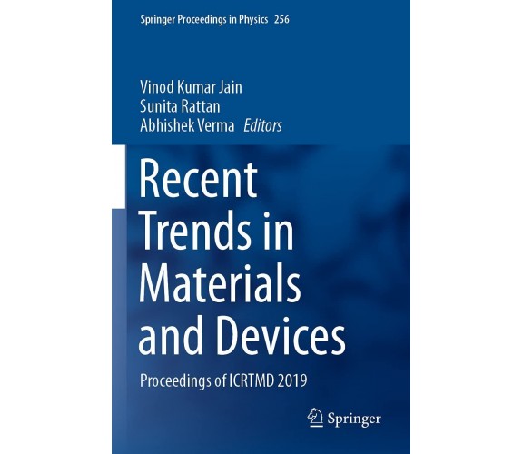 Recent Trends in Materials and Devices - Vinod Kumar Jain - Springer, 2021