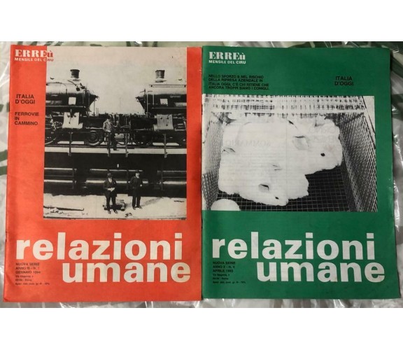 Relazioni umane n. 3/1992-n. 4/1993-n. 1/1994,  Erreù