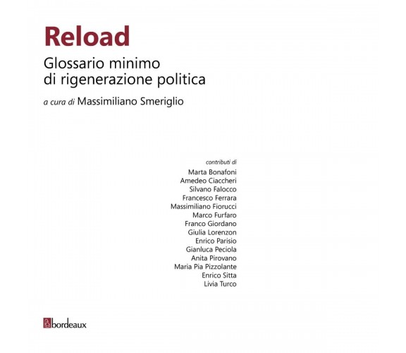 Reload. Glossario minimo di rigenerazione politica di M. Smeriglio, 2019, Bor