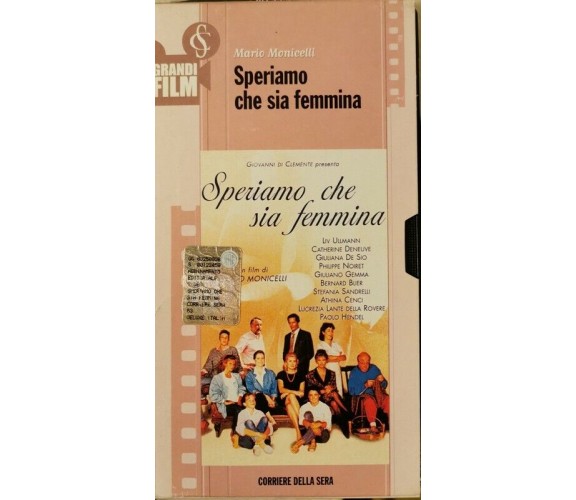 SPERIAMO CHE SIA FEMMINA (VHS) Ed. Corriere della Sera 