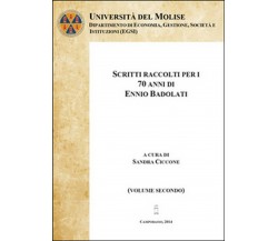 Scritti raccolti per i 70 anni, di Ennio Badolati Vol.2, Sandra Ciccone,  2014