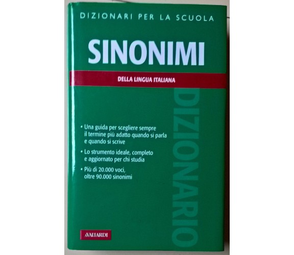 Sinonimi della lingua italiana - Laura Craici - 2010, A. Vallardi - L 