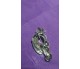 Spilla vintage in argento con ametista, 10,5 gr.