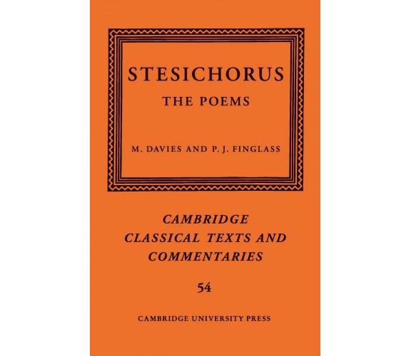 Stesichorus: The Poems - Cambridge University - 2017