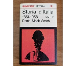 Storia d'Italia 1861-1958 Vol. 1 - D. M. Smith - Laterza - 1965 - AR