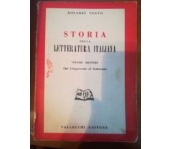 Storia della letteratura italiana - Rosario Tosto - Vallecchi - 1956 - M