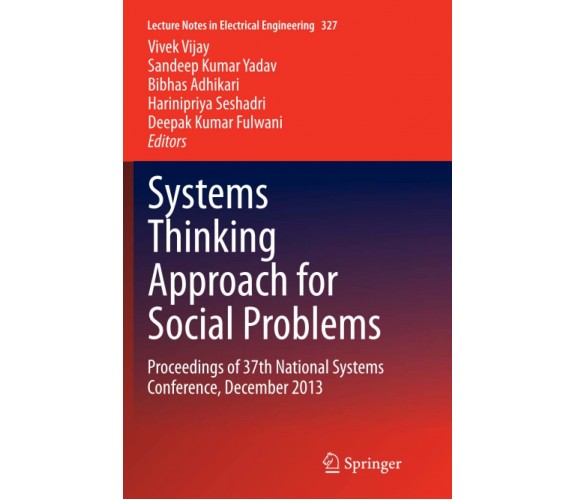 Systems Thinking Approach for Social Problems - Vivek Vijay - springer, 2016