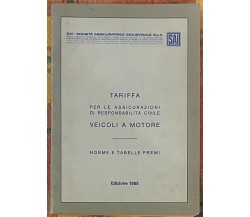 Tariffa per le assicurazioni di responsabilità civile veicoli a motore. Norme e