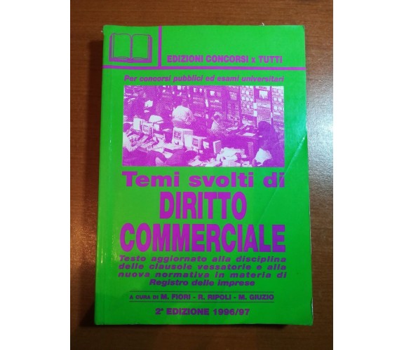 Temi svolti di diritto commerciale - AA.VV. - Concorsi x tutti - 1996 - M
