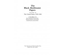 The Black Abolitionist Papers, Vol. II - C. Peter Ripley - 2015