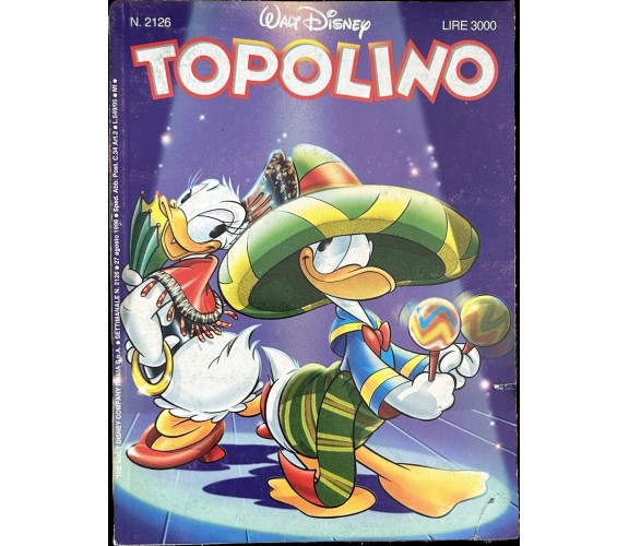 Topolino 2126 di Walt Disney, 1996, WALT DISNEY PRODUCTION