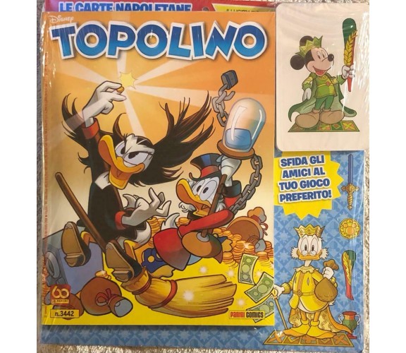 Topolino 3442+Carte Napoletane di Walt Disney,  2021,  Panini